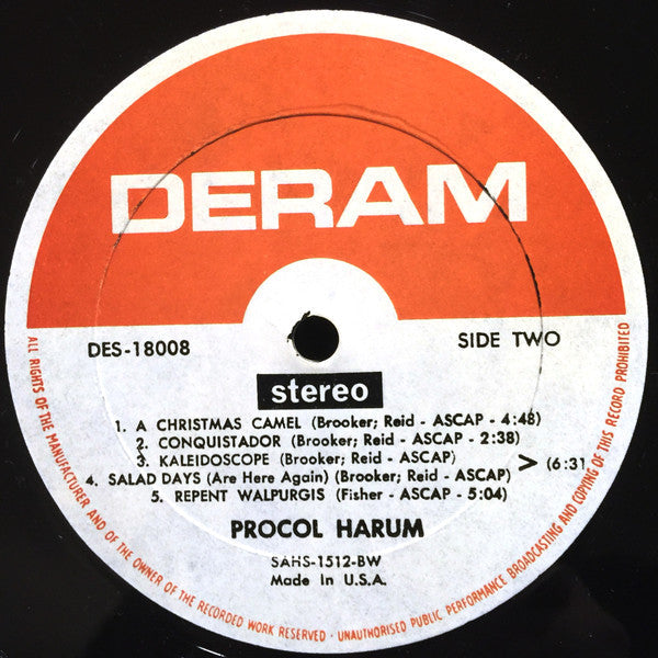 Procol Harum - Procol Harum (Vinyl, LP, Album, Reissue, Stereo) Very Good Plus (VG+) / Very Good (VG)