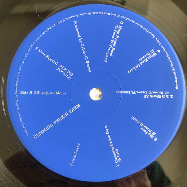 Calvin Leavy - Cummins Prison Farm (Vinyl, LP, Compilation, Mono)