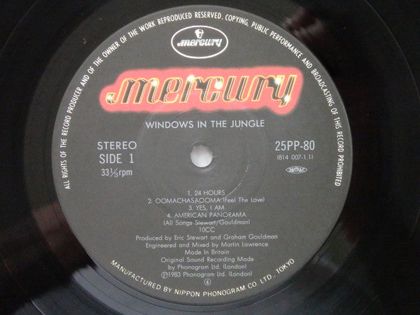 10cc - Windows In The Jungle (Vinyl, LP, Album) Very Good Plus (VG+) / Very Good (VG)