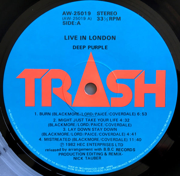 Deep Purple - Live In London (Vinyl, LP, Album, Stereo)