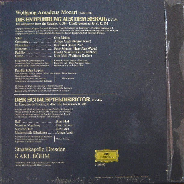 Wolfgang Amadeus Mozart - Die Entführung Aus Dem Serail / Der Schauspieldirektor (3xVinyl, Box Set, LP, Album, Stereo, Limited Edition) Near Mint (NM or M-) / Very Good Plus (VG+)