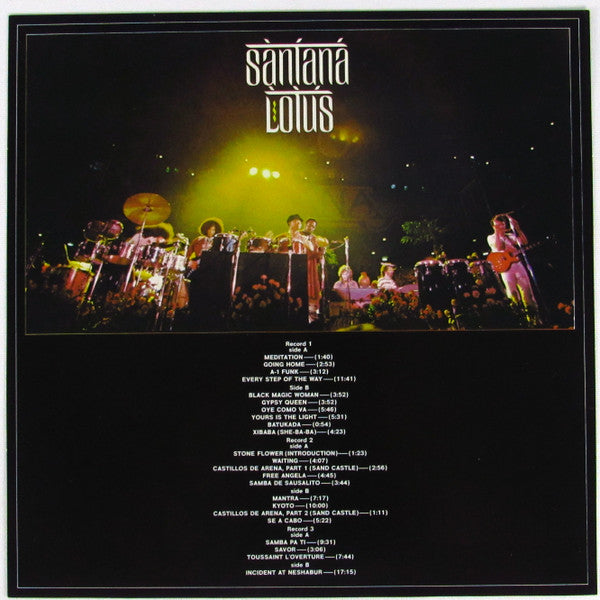 Santana - Lotus (3xVinyl, LP, Album, Quadraphonic) Very Good (VG) / Very Good (VG)
