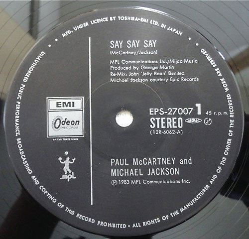 Paul McCartney - Say Say Say (Vinyl, 12", 45 RPM, Maxi-Single)