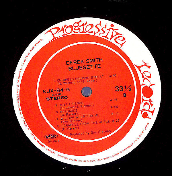 Derek Smith - Bluesette (Vinyl, LP, Album) Very Good Plus (VG+) / Very Good Plus (VG+)