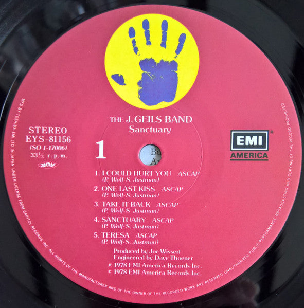 The J. Geils Band - Sanctuary. (Vinyl, LP, Album) Very Good Plus (VG+) / Very Good Plus (VG+)