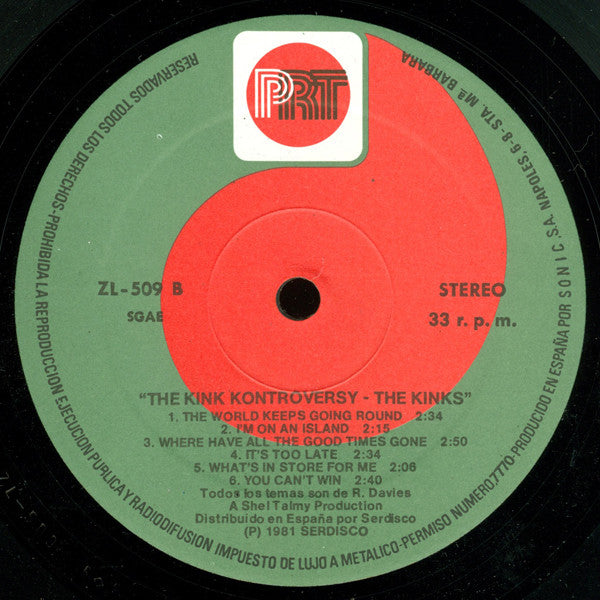 The Kinks - The Kink Kontroversy (Vinyl, LP, Album, Reissue) Very Good Plus (VG+) / Very Good Plus (VG+)