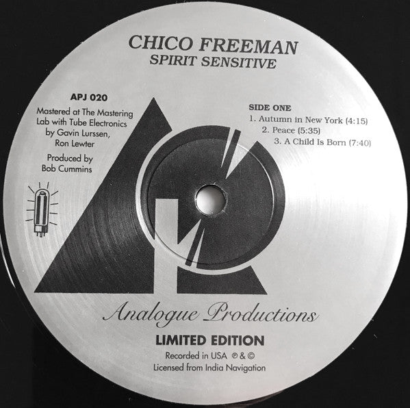 Chico Freeman - Spirit Sensitive (Vinyl, LP, Album, Limited Edition, Numbered, Reissue, Stereo) Very Good (VG) / Very Good Plus (VG+)