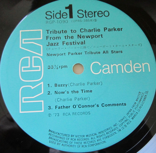 Newport Parker Tribute All Stars - Tribute To Charlie Parker From The Newport Jazz Festival (Vinyl, LP, Album, Reissue, Stereo) Good Plus (G+) / Good Plus (G+)