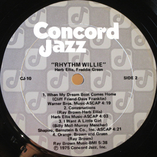Herb Ellis - Rhythm Willie (Vinyl, LP, Album, Reissue) Very Good Plus (VG+) / Very Good (VG)