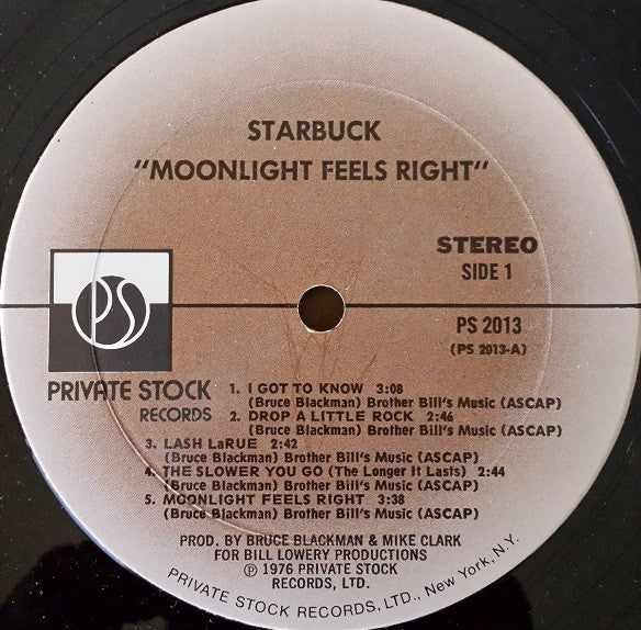 Starbuck (2) - Moonlight Feels Right (Vinyl, LP, Album) Very Good (VG) / Very Good (VG)