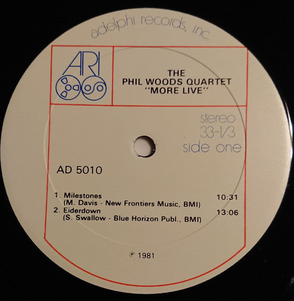 The Phil Woods Quartet - 'More' Live (Vinyl, LP, Album, Stereo) Good Plus (G+) / Good Plus (G+)