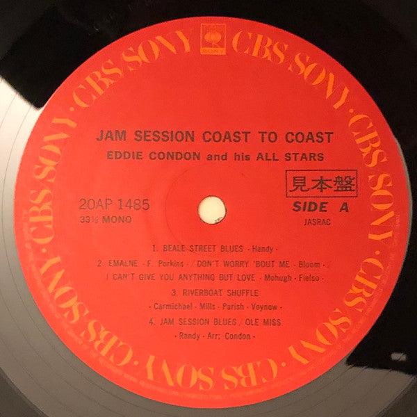 Eddie Condon And His All-Stars - Jam Session Coast-To-Coast (Vinyl, LP, Mono) Very Good Plus (VG+) / Very Good Plus (VG+)