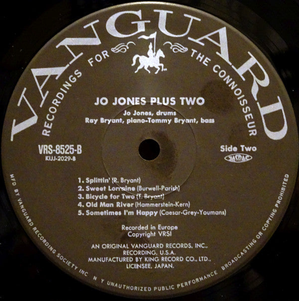 The Jo Jones Trio - Jo Jones Plus Two (Vinyl, LP, Limited Edition, Reissue, Mono) Very Good Plus (VG+) / Very Good Plus (VG+)