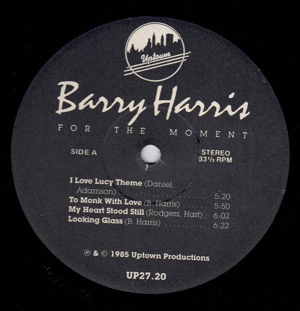Barry Harris (2) - For The Moment (Vinyl, LP, Album) Very Good Plus (VG+) / Very Good Plus (VG+)