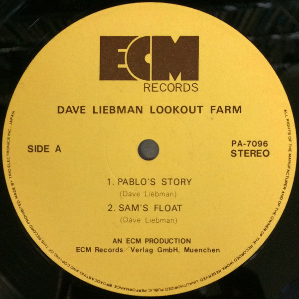 David Liebman - Lookout Farm (Vinyl, LP, Album)