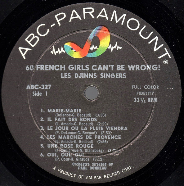 Les Djinns - 60 French Girls Can't Be Wrong! (Vinyl, LP, Compilation, Mono) Good Plus (G+) / Good Plus (G+)