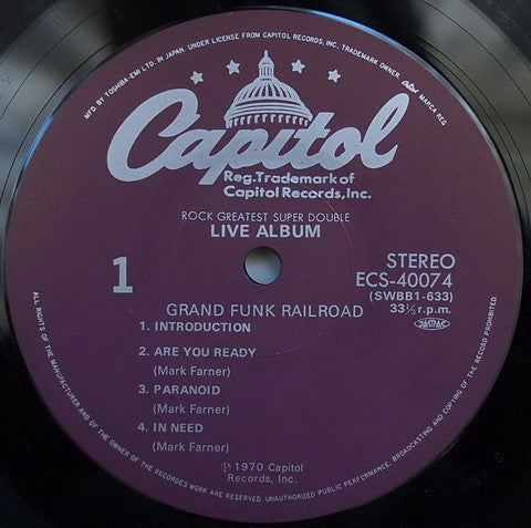 Grand Funk Railroad - Live Album (2xVinyl, LP, Album, Reissue) Very Good (VG) / Very Good Plus (VG+)