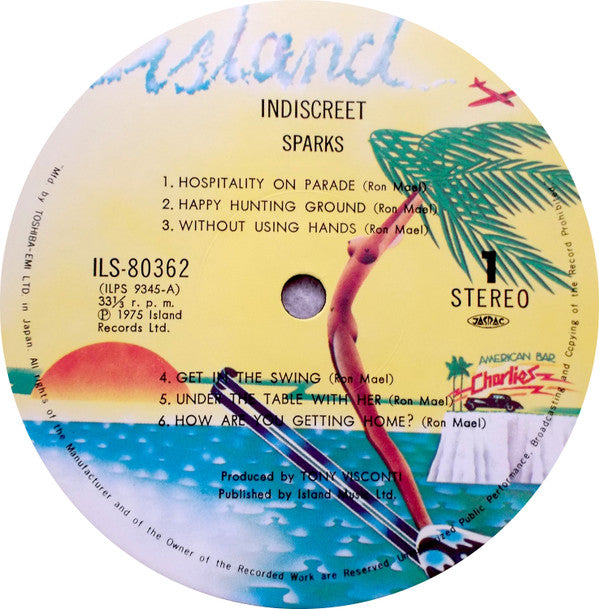 Sparks - Indiscreet (Vinyl, LP, Album)