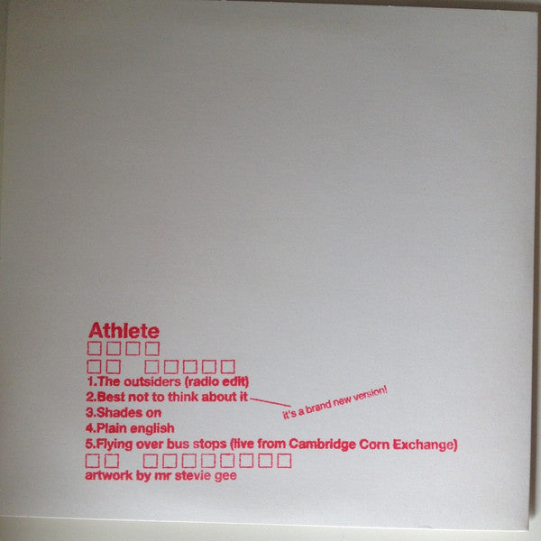 Athlete - The Outsiders (Vinyl, 10") Very Good Plus (VG+) / Very Good (VG)