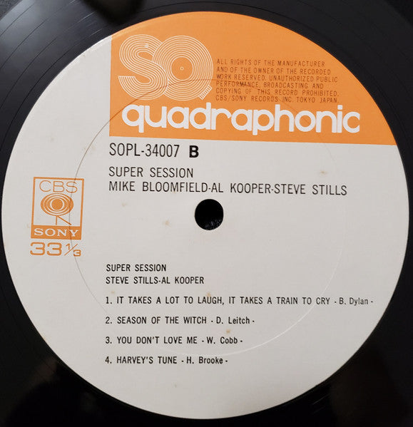 Mike Bloomfield - Super Session (Vinyl, LP, Album, Quadraphonic)
