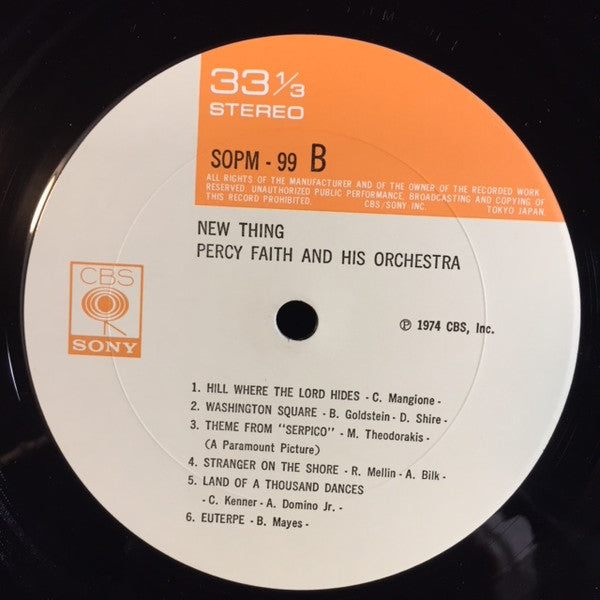 Percy Faith & His Orchestra - New Thing (Vinyl, LP, Album) Very Good (VG) / Good Plus (G+)