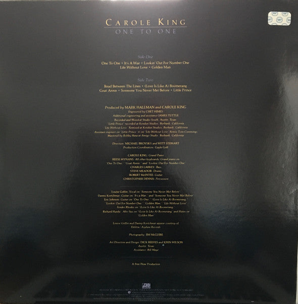 Carole King - One To One (Vinyl, LP, Album, Stereo) Good Plus (G+) / Good Plus (G+)