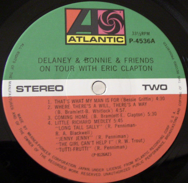 Delaney & Bonnie & Friends - On Tour (Vinyl, LP, Album, Reissue) Very Good Plus (VG+) / Very Good (VG)