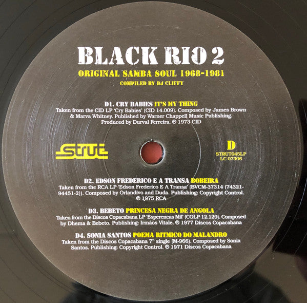 Various - Black Rio 2 (Original Samba Soul 1968-1981) (2xVinyl, LP, Compilation) Near Mint (NM or M-) / Very Good Plus (VG+)