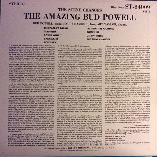 Bud Powell - The Scene Changes, Vol. 5 (Vinyl, LP, Album, Limited Edition, Reissue, Stereo) Near Mint (NM or M-) / Very Good Plus (VG+)