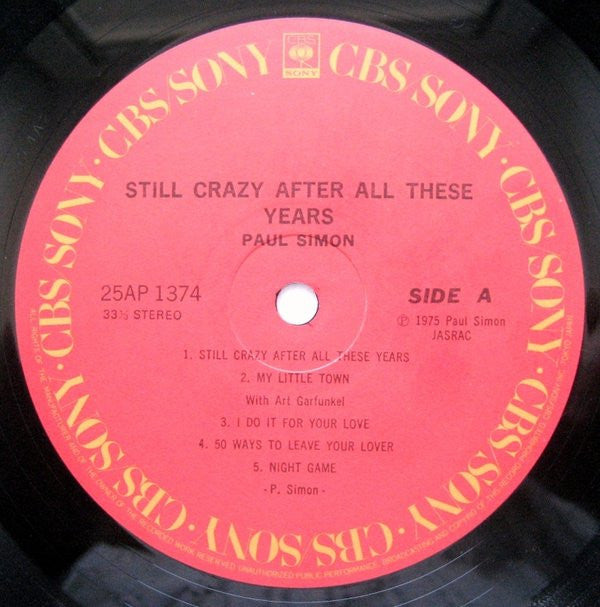 Paul Simon - Still Crazy After All These Years (Vinyl, LP, Album, R...