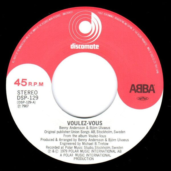 ABBA - Voulez-Vous = ヴーレ・ヴー (Vinyl, 7", 45 RPM, Single, Stereo) Very Good Plus (VG+) / Very Good Plus (VG+)