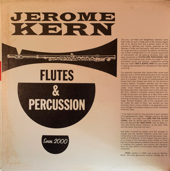 Hal Mooney - Jerome Kern Flutes & Percussion (Vinyl, LP, Stereo) Very Good (VG) / Very Good Plus (VG+)