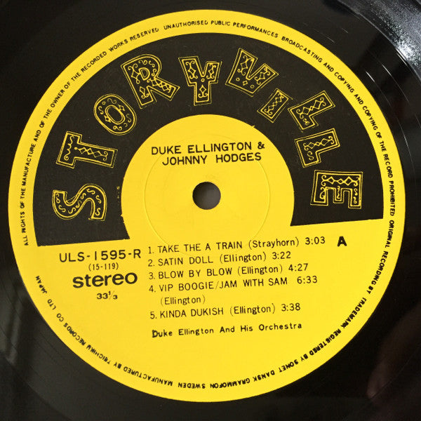 Duke Ellington - Duke Ellington & Johnny Hodges (Vinyl, LP, Compilation) Very Good (VG) / Very Good Plus (VG+)