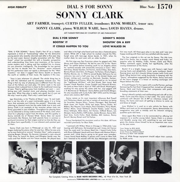 Sonny Clark - Dial "S" For Sonny (Vinyl, LP, Album, Mono, Reissue, ...