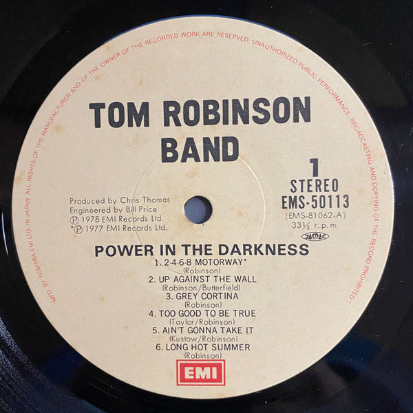 Tom Robinson Band - Power In The Darkness (Vinyl, LP, Album, Reissue) Very Good Plus (VG+) / Very Good (VG)