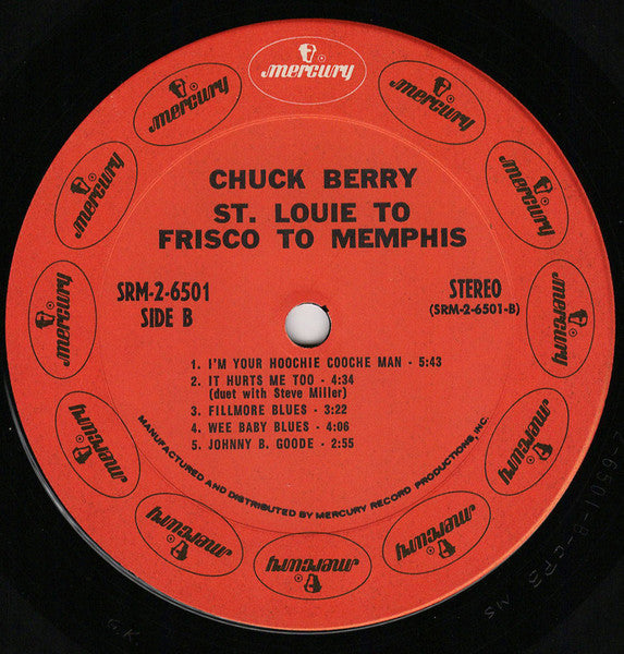 Chuck Berry - St. Louie To Frisco To Memphis (2xVinyl, LP, Compilation) Very Good Plus (VG+) / Good Plus (G+)