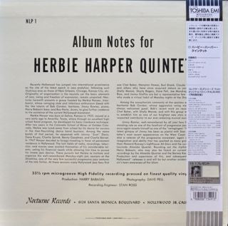 Herbie Harper Quintet - Herbie Harper Quintet (Vinyl, LP, Album, Reissue, Mono) Very Good Plus (VG+) / Very Good Plus (VG+)