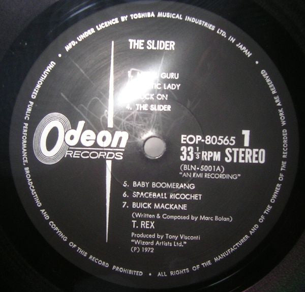 T. Rex - The Slider (Vinyl, LP, Album, Stereo)