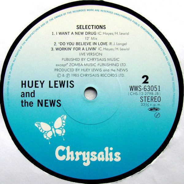 Huey Lewis & The News - Selections (Vinyl, 12", 33 ⅓ RPM, EP, Stereo)