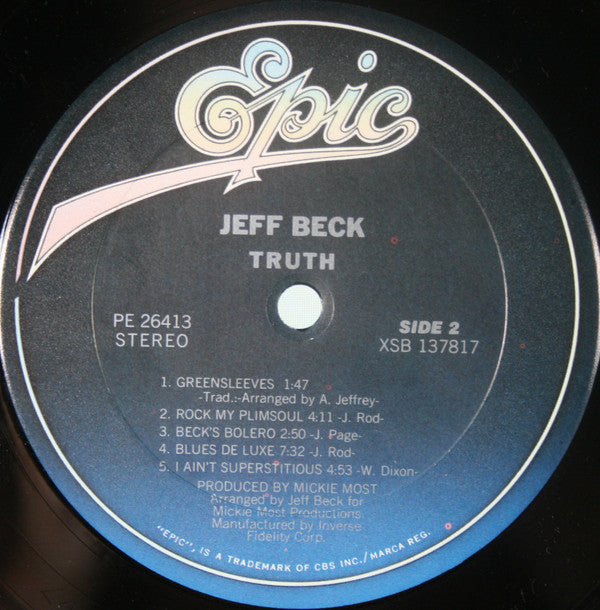 Jeff Beck - Truth (Vinyl, LP, Album, Reissue)