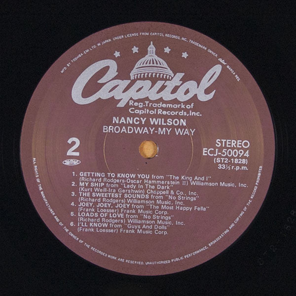 Nancy Wilson - Broadway - My Way (Vinyl, LP, Album, Stereo) Very Good Plus (VG+) / Very Good (VG)