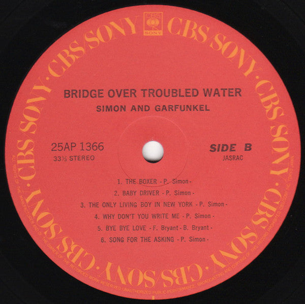 Simon & Garfunkel - Bridge Over Troubled Water (Vinyl, LP, Album, Reissue, Stereo) Very Good Plus (VG+) / Very Good (VG)