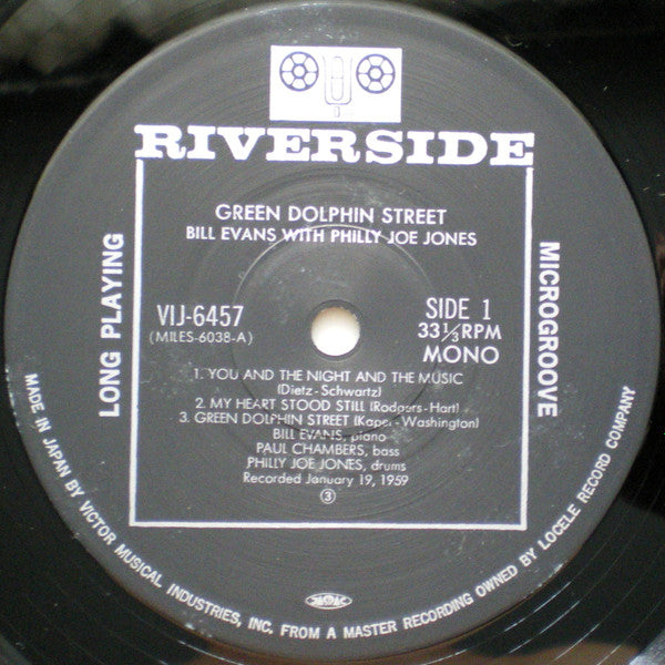 Bill Evans - Green Dolphin Street (Vinyl, LP, Album, Reissue, Mono) Very Good Plus (VG+) / Very Good Plus (VG+)