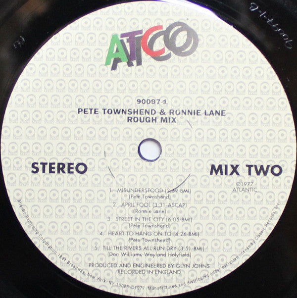 Pete Townshend - Rough Mix (Vinyl, LP, Album, Reissue, Remastered) Near Mint (NM or M-) / Very Good Plus (VG+)
