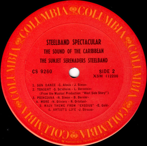 The Sunjet Serenaders Steelband - Steelband Spectacular - The Sound Of The Caribbean (Vinyl, LP, Album, Stereo) Very Good Plus (VG+) / Very Good Plus (VG+)