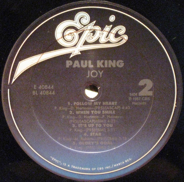 Paul King (2) - Joy (Vinyl, LP, Album) Very Good Plus (VG+) / Very Good (VG)