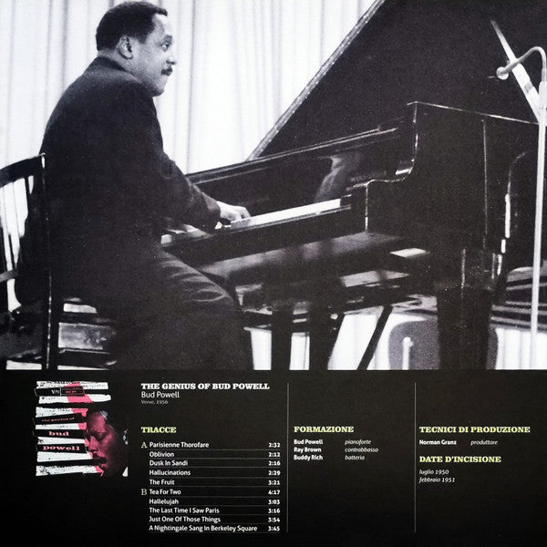 Bud Powell - The Genius Of Bud Powell (Vinyl, LP, Album, Reissue, Mono) Very Good Plus (VG+) / Very Good Plus (VG+)