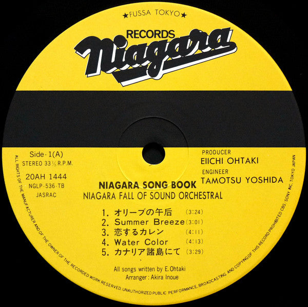 Niagara Fall Of Sound Orchestral - Niagara Song Book (Vinyl, LP, Album, Stereo) Very Good Plus (VG+) / Very Good Plus (VG+)