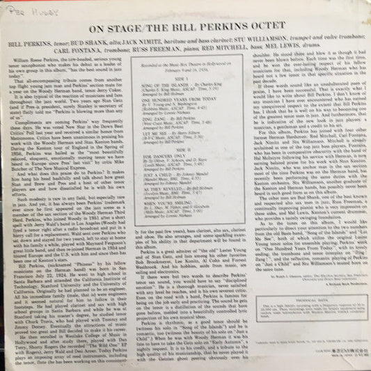 Bill Perkins Octet - On Stage (Vinyl, LP, Album, Reissue, Mono) Very Good Plus (VG+) / Very Good Plus (VG+)