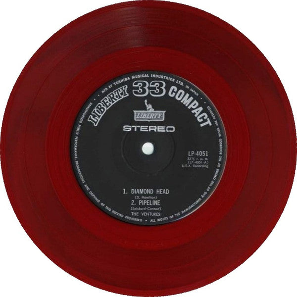 The Ventures - ダイアモンド・ヘッド = Diamond Head (Vinyl, 7", 33 ⅓ RPM, Stereo) Good Plus (G+) / Very Good (VG)